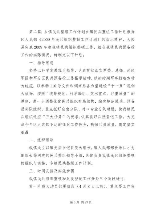 社区民兵整组工作计划.docx