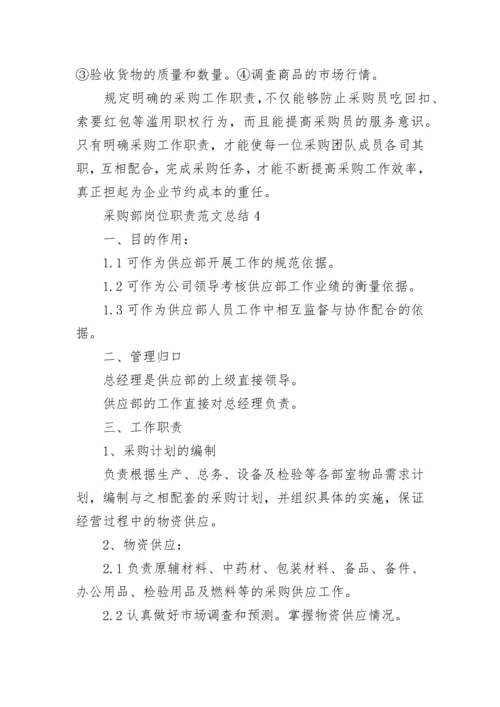 公司采购部岗位职责范文4篇.docx