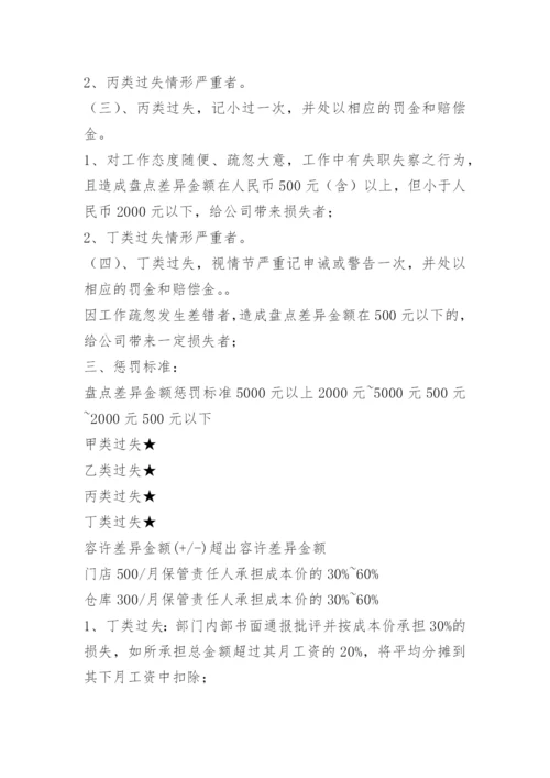 仓库管理人员奖罚制度.docx