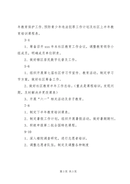 社区老年教育工作计划安排.docx