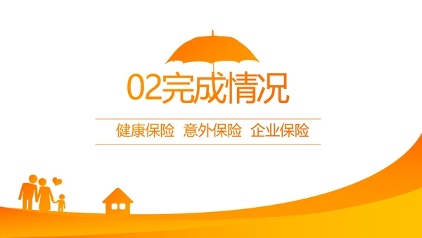 橙色大气平安保险公司工作总结计划动态PPT