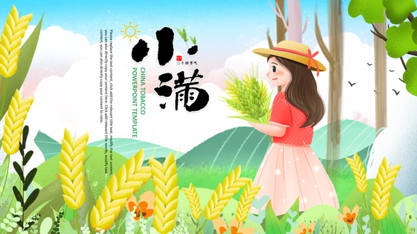 小满二十四节气小满节气小满PPT模板