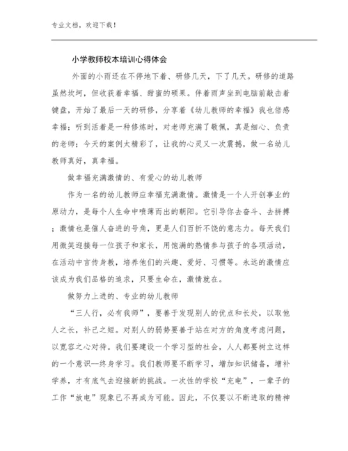 小学教师校本培训心得体会优选范文5篇.docx