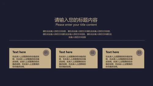 黑色奢华风极简低调商务汇报PPT模板