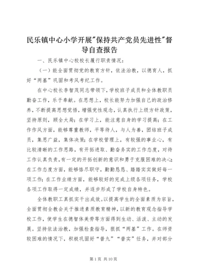 民乐镇中心小学开展-保持共产党员先进性-督导自查报告.docx