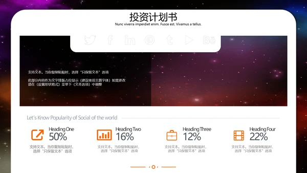 简约商务风创业投资计划书通用PPT模板