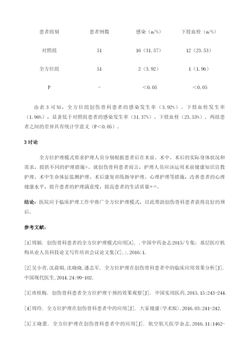 创伤骨科患者的全方位护理模式应用.docx