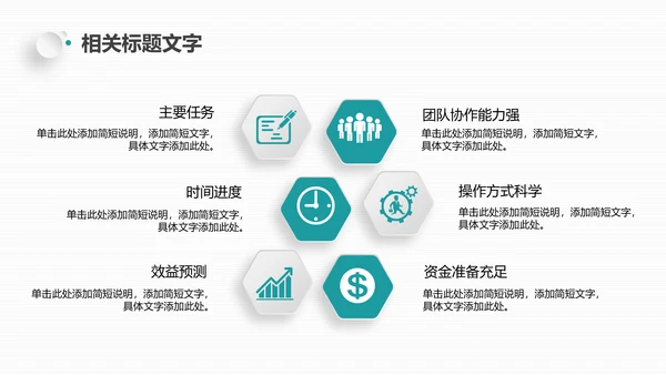蓝色创业计划融资通用PPT模板