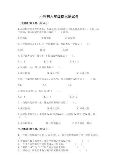小升初六年级期末测试卷加答案.docx