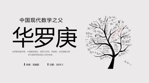数学家华罗庚PPT模板