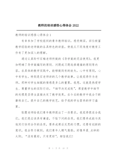 教师的培训感悟心得体会2022.docx