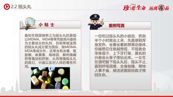 世界禁毒日宣传禁毒知识教学PPT模板