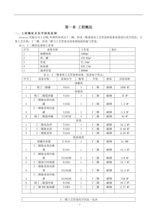 化工压力管道化学清洗方案.docx