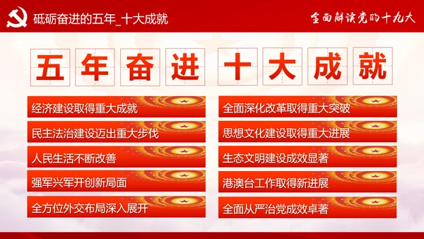 不忘初心牢记使命十九大报告学习PPT模板