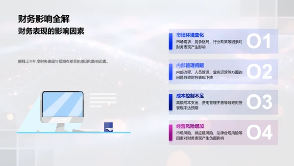 年中财务总结报告PPT模板