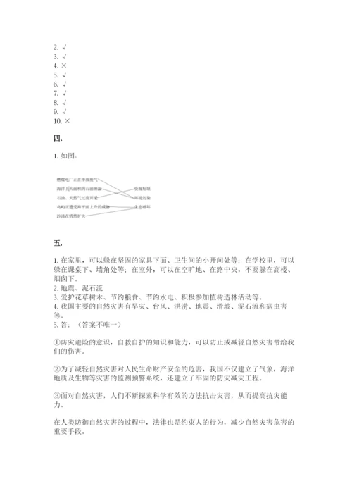 六年级下册道德与法治第二单元 爱护地球 共同责任 测试卷精品（综合题）.docx