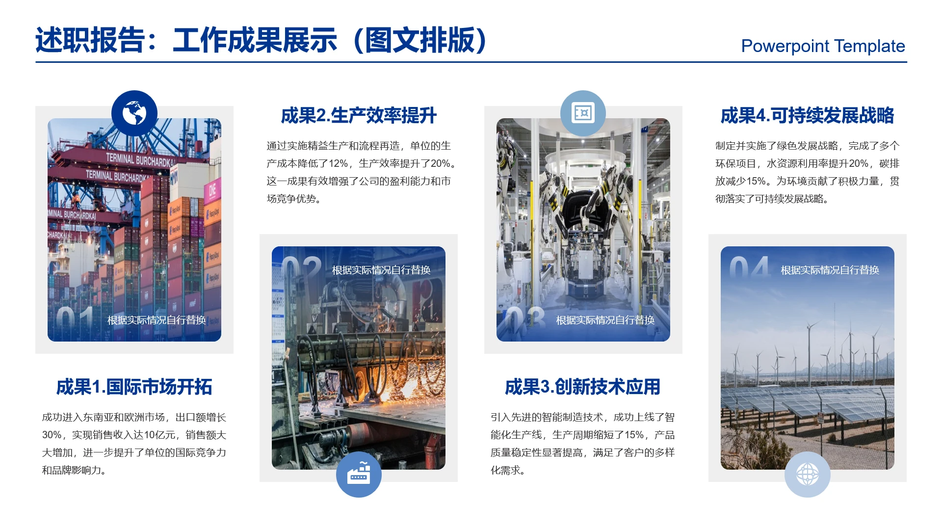 高级感工作汇报工作成果展示图文排版