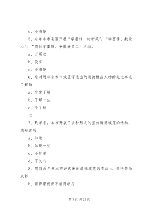 全国文明单位测评调查问卷 (3).docx