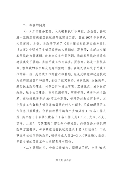 地方民政构建状况报告.docx