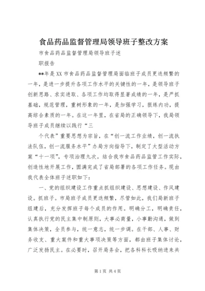 食品药品监督管理局领导班子整改方案 (3).docx