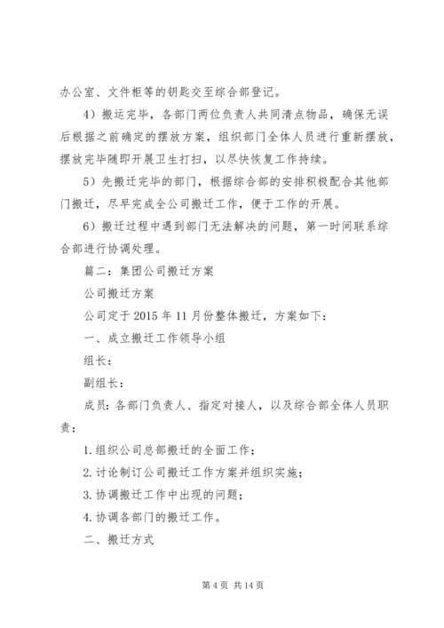 篇一：公司办公室整体搬迁工作安排.docx