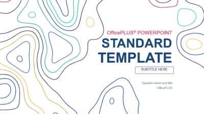 封面页-线条简约企业年度工作总结报告PPT模板