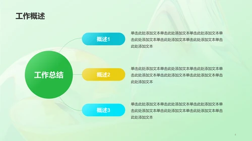 绿色创意酷炫年中工作总结PPT