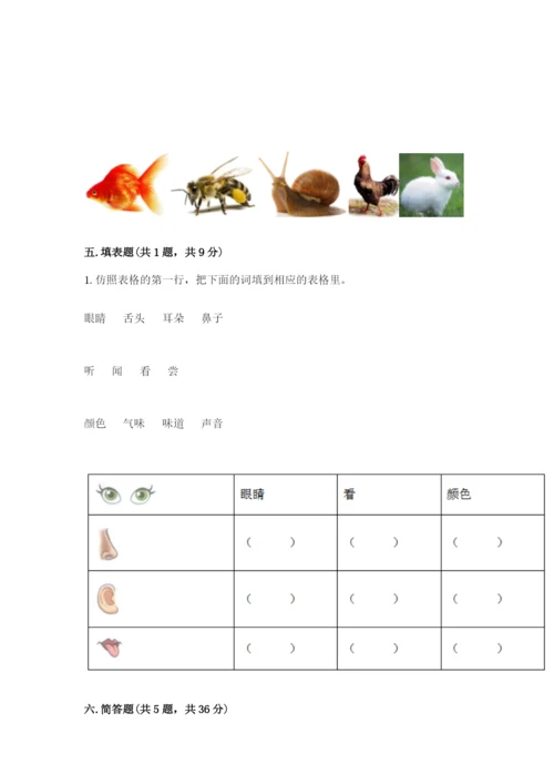 教科版小学科学一年级下册期末测试卷（达标题）.docx