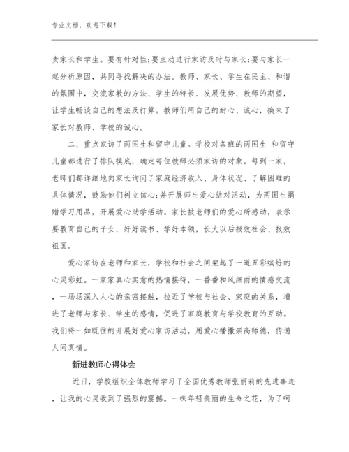 2024年新进教师心得体会范文13篇合辑.docx