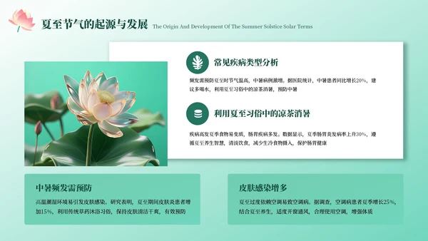 绿色中国风夏至节气PPT模板