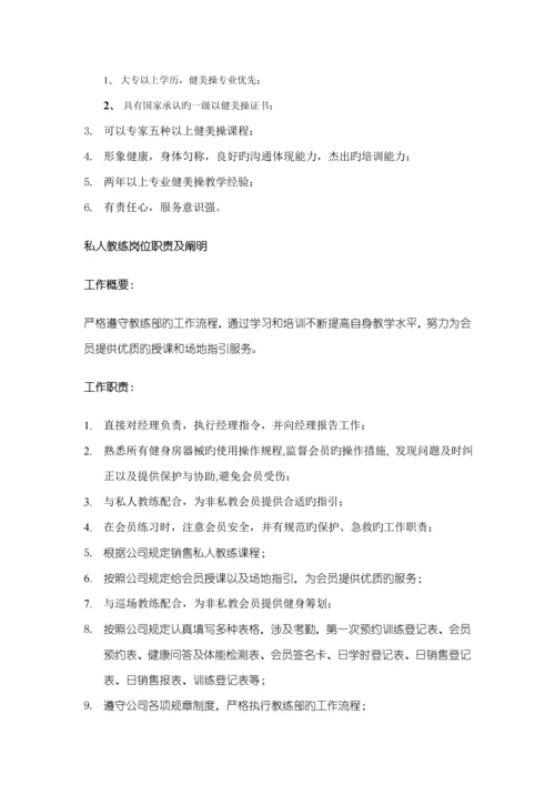 健身房教练管理标准手册.docx