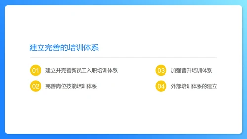 蓝色扁平风人力资源部年度工作计划PPT模板