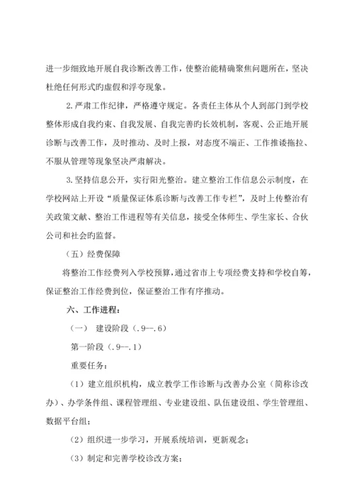 教学工作诊断与改进新版制度建设与运行专题方案.docx