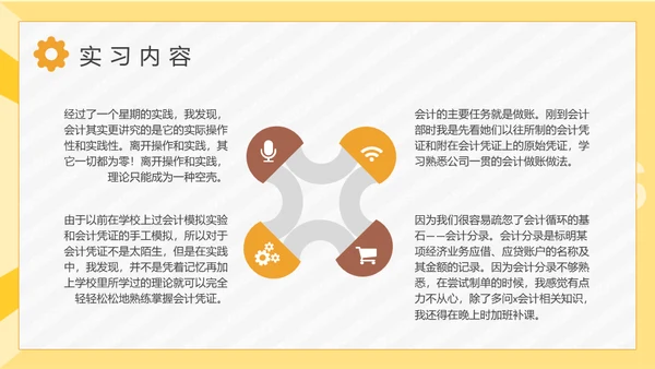大学生单位实习报告通用PPT模板