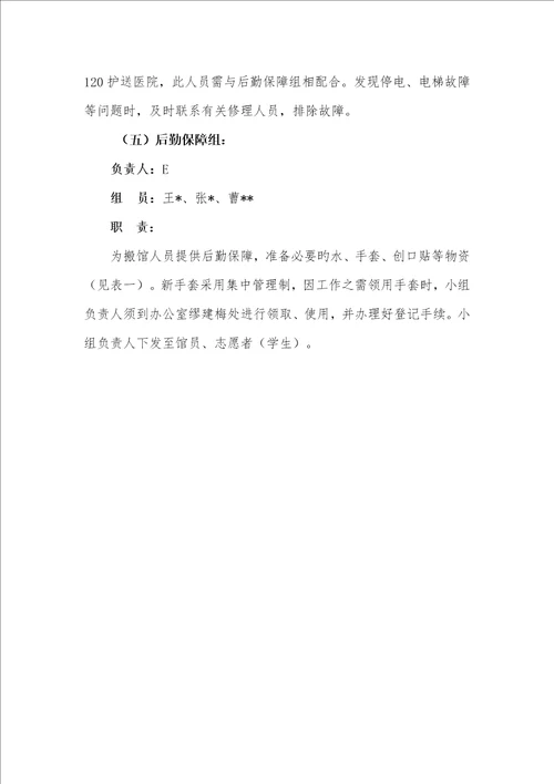 图书馆搬迁专题方案学生