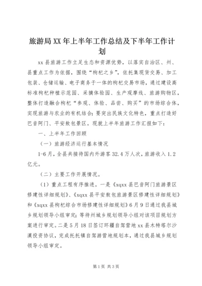 旅游局XX年上半年工作总结及下半年工作计划.docx