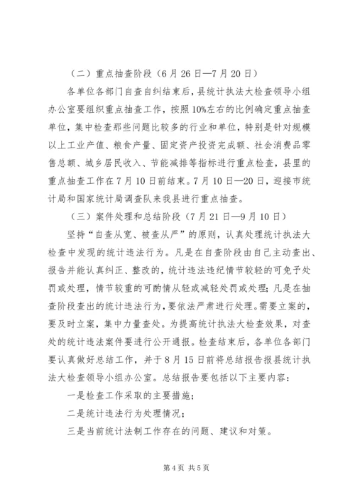 全县统计法执行情况检查方案.docx