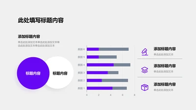 图表页-紫色商务风3项条形图示