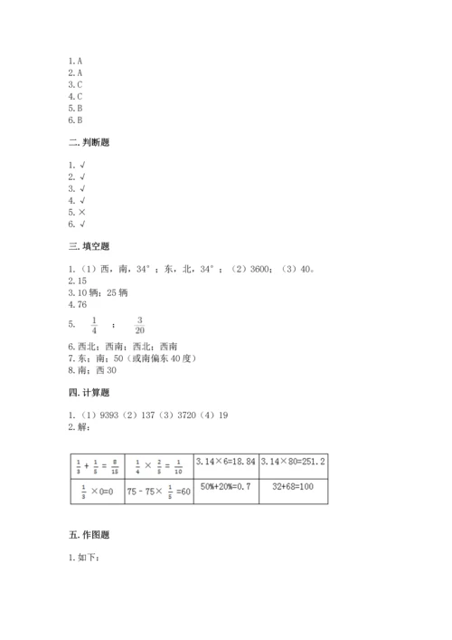 人教版六年级上册数学期中测试卷精品（全国通用）.docx