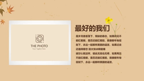怀旧风格同学联谊会PPT模板