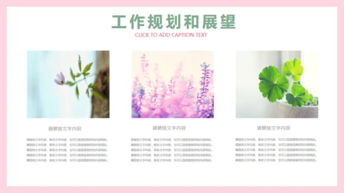 小清新花朵韩范职场女工作总结通用PPT模版