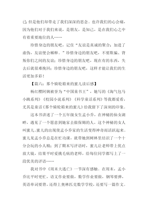 那个骑轮箱来的蜜儿读后感.docx