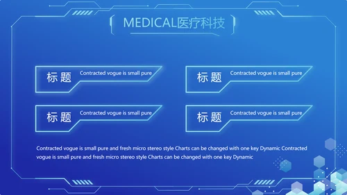 蓝色医疗科技信息化建设工作总结PPT