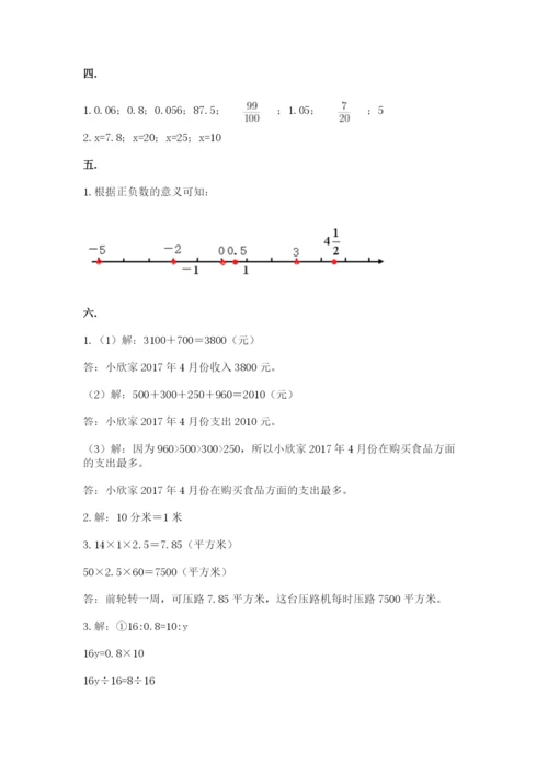 小学毕业班数学检测卷含答案（实用）.docx