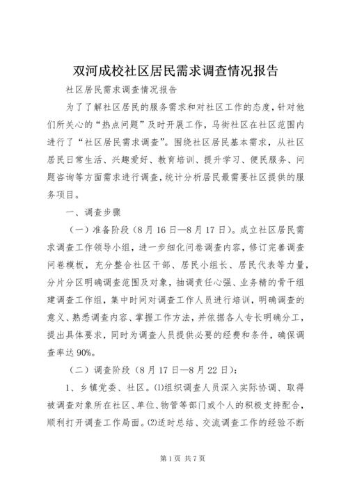 双河成校社区居民需求调查情况报告 (2).docx