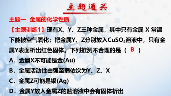 第八单元 金属和金属材料复习与测试(共41张PPT)2023-2024学年九年级化学下册同步优质课件