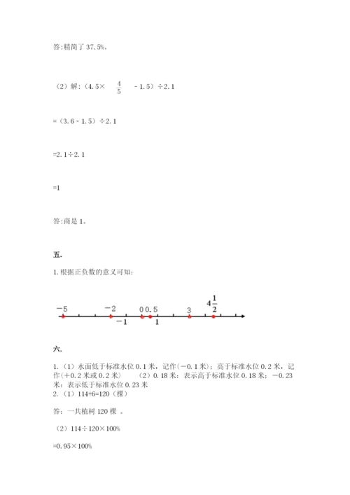 小学六年级数学摸底考试题及参考答案【达标题】.docx