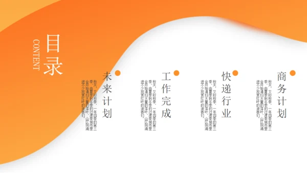 橙色商务计划书通用PPT模板