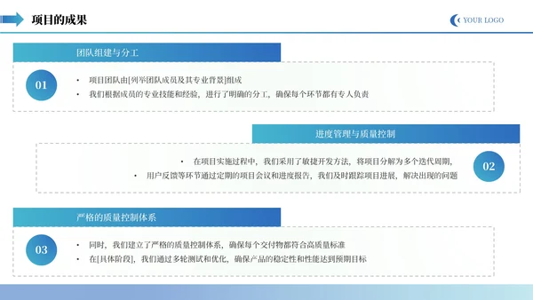 蓝色商务企业述职报告通用PPT模板