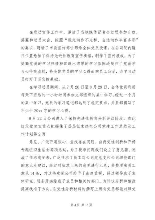热电公司党建工作总结及工作计划.docx